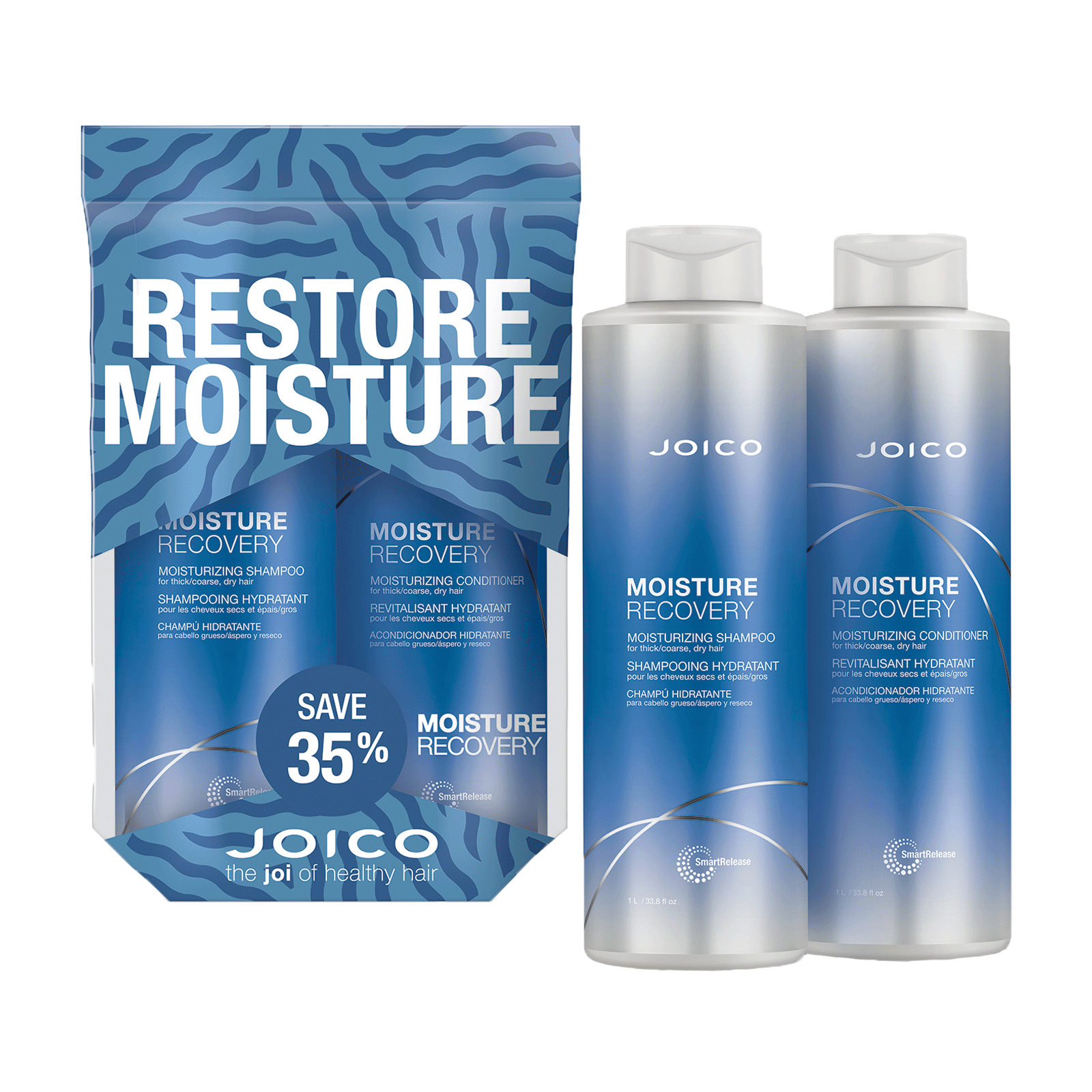 Moisture Recovery Shampoo Conditioner Liter Duo Joico Cosmoprof